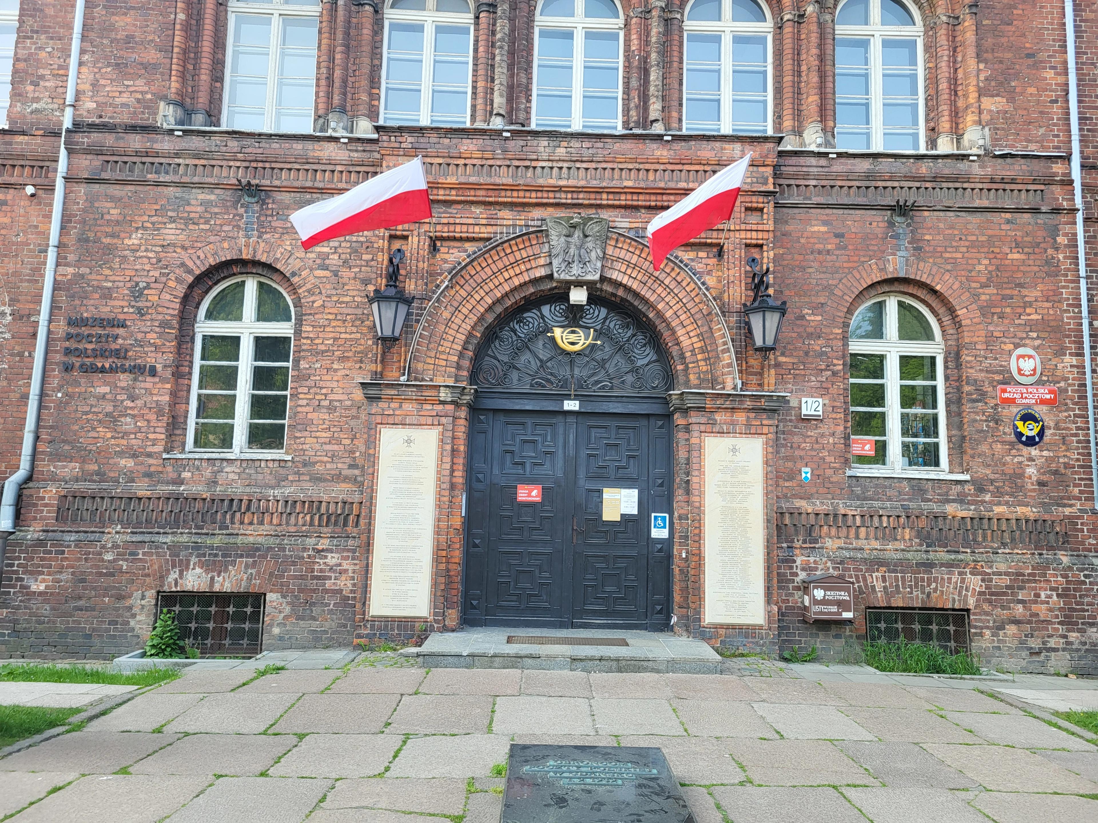 Entrance to the current museum of the Polish Post Office in Gdansk