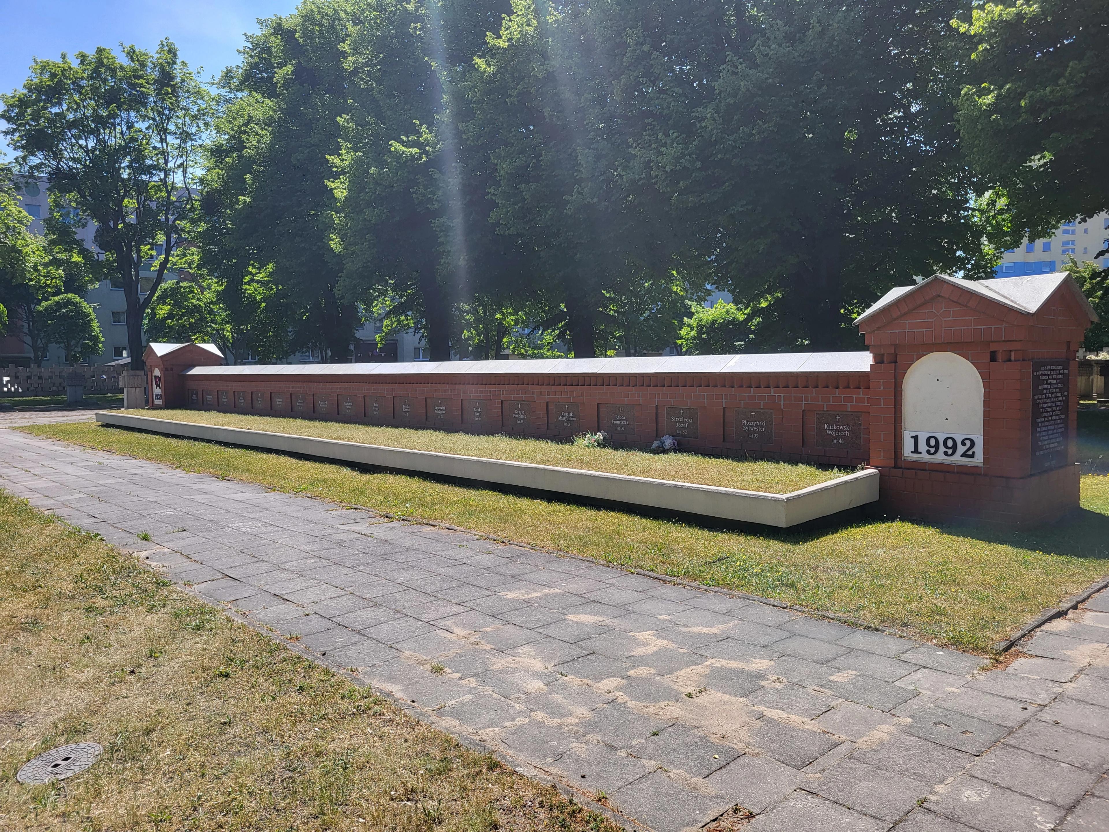 Grave of postal workers at the cemetery of Nazi victims in Zaspa 2