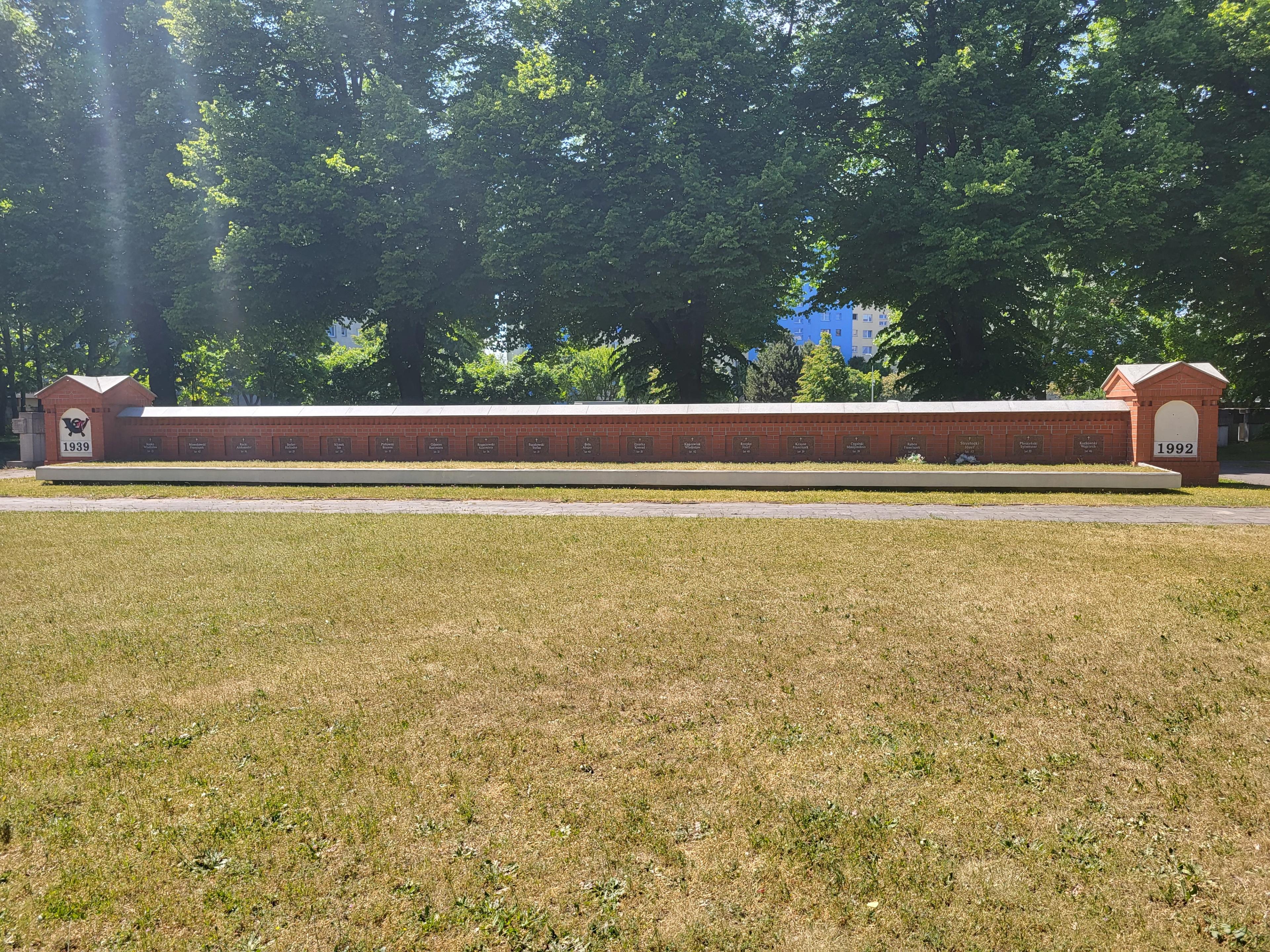 Grave of postal workers at the cemetery of Nazi victims in Zaspa 3