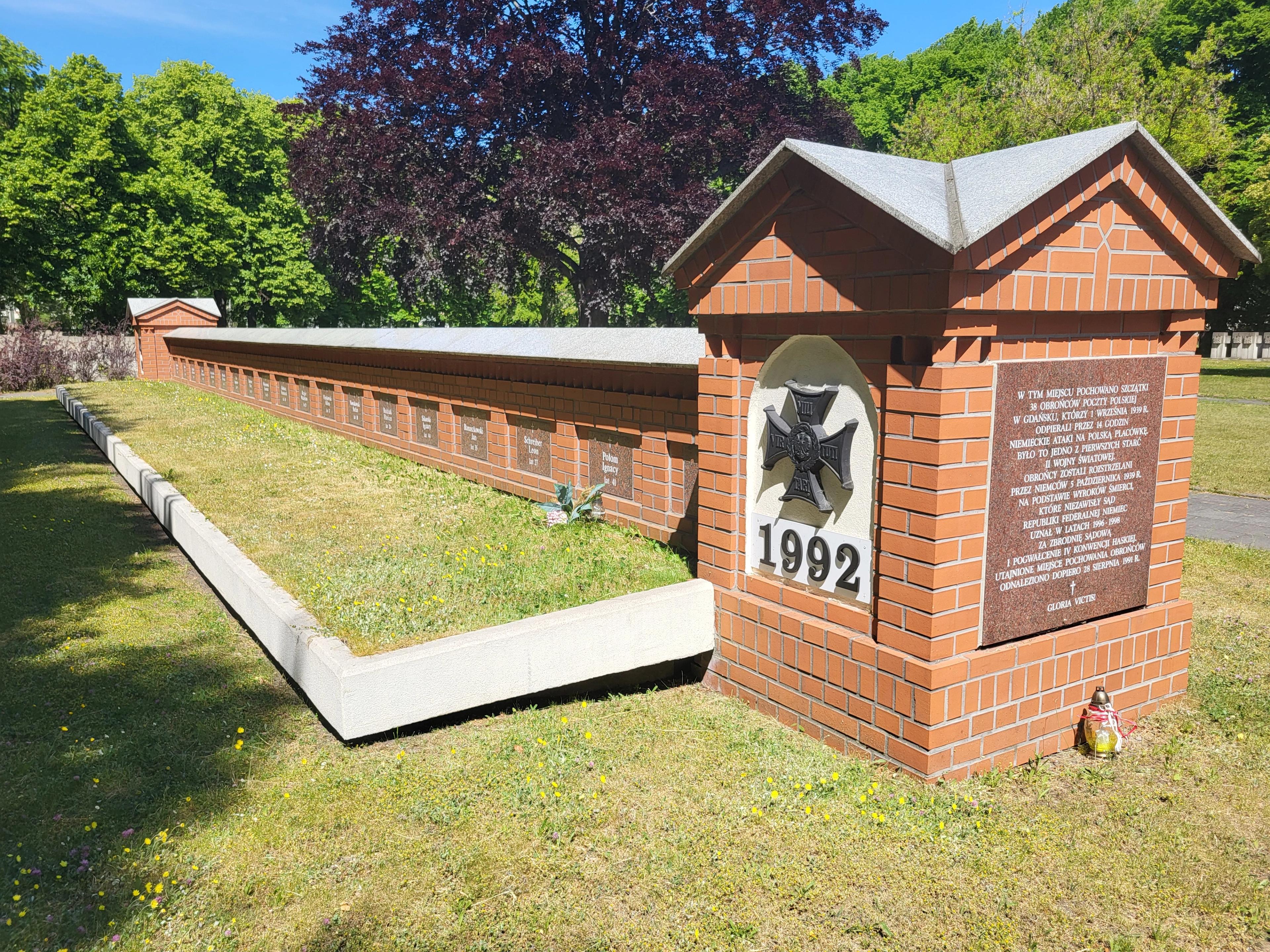 Grave of postal workers at the cemetery of Nazi victims in Zaspa 5