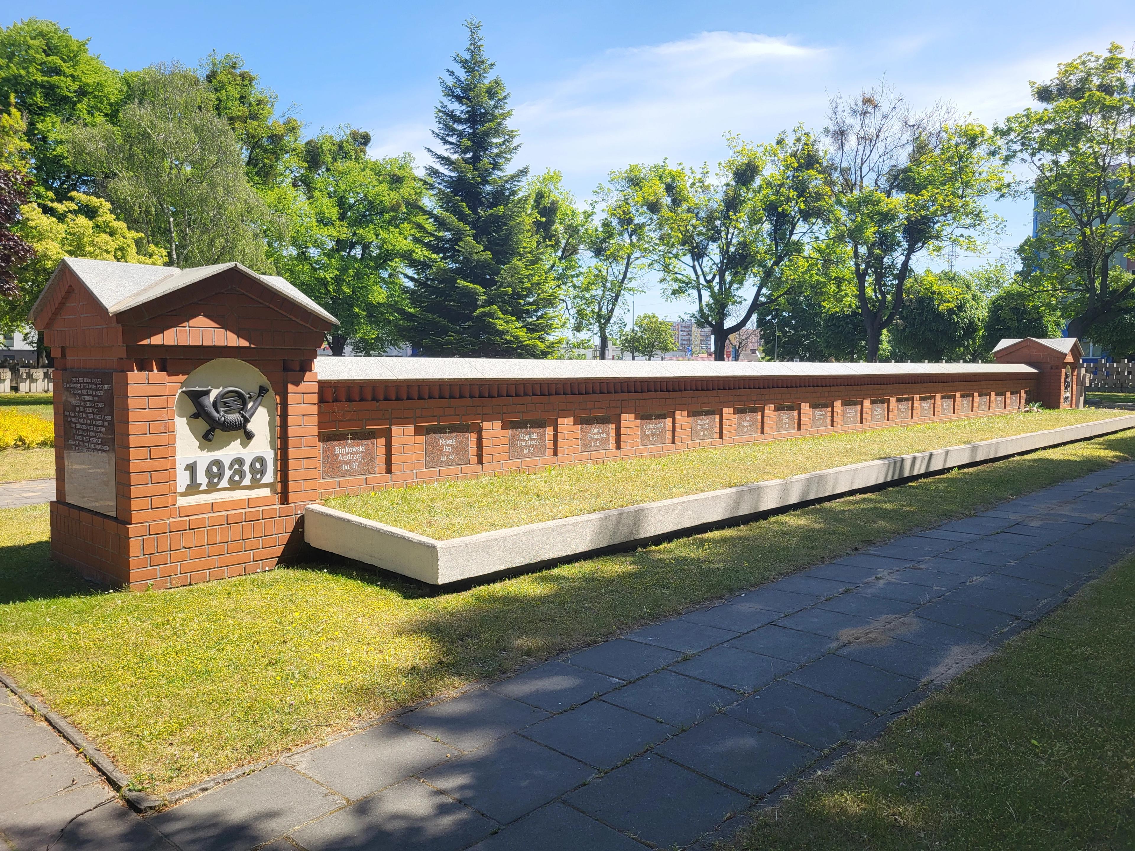 Grave of postal workers at the cemetery of Nazi victims in Zaspa 9